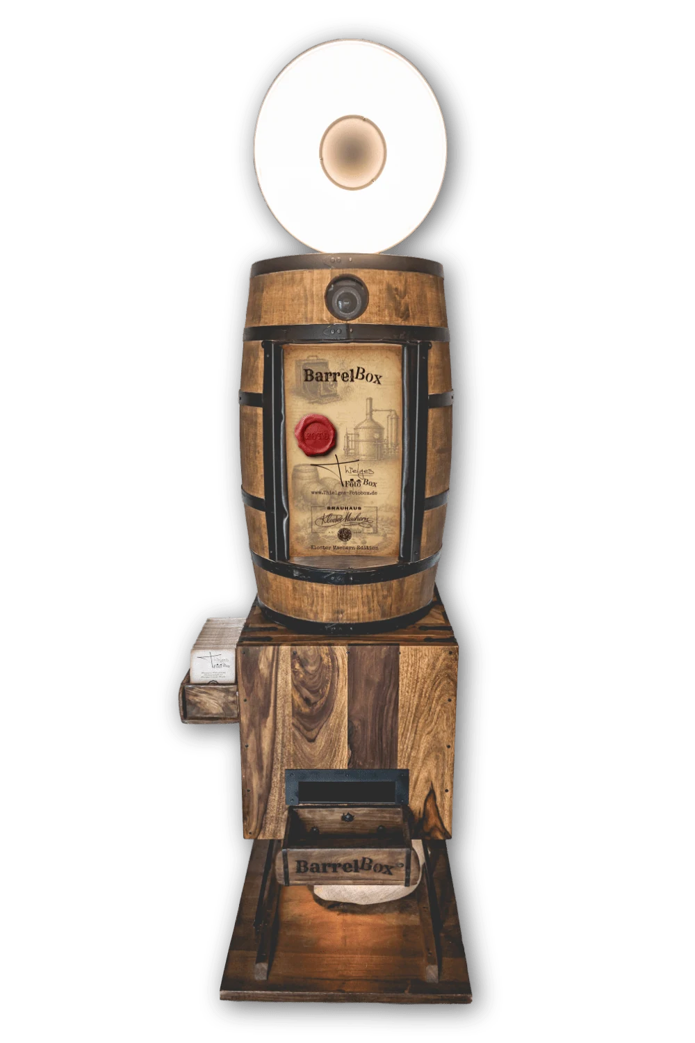 Barrel Fotobox im Weinfass-Design von Thielges Fotobox